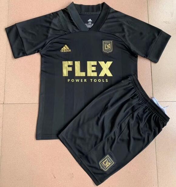 Kids Los Angeles FC 2021/22 Home Soccer Kits Shirt With Shorts